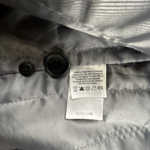 Eddie Bauer Trench Coat Men’s XL Black Lightweight Water Repellent Packable - Picture 6 of 9